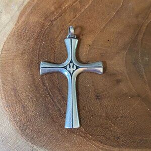 RETIRED James Avery Large Serenity Cross Pendant, Sterling Silver